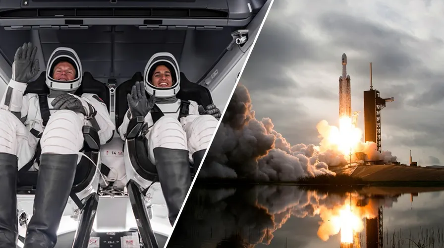 Trei astronauți au plecat către Stația Spațială la bordul Spacex Trei astronauți au plecat către Stația Spațială la bordul Spacex