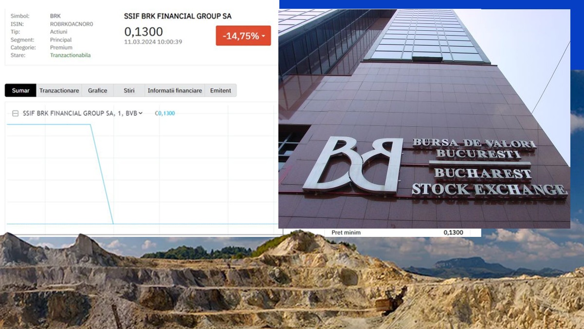 BRK Financial Group, care a divulgat că deţine acţiuni Gabriel Resources, se prăbușește la BVB / Acțiunile Gabriel Resources, în cădere, la Toronto