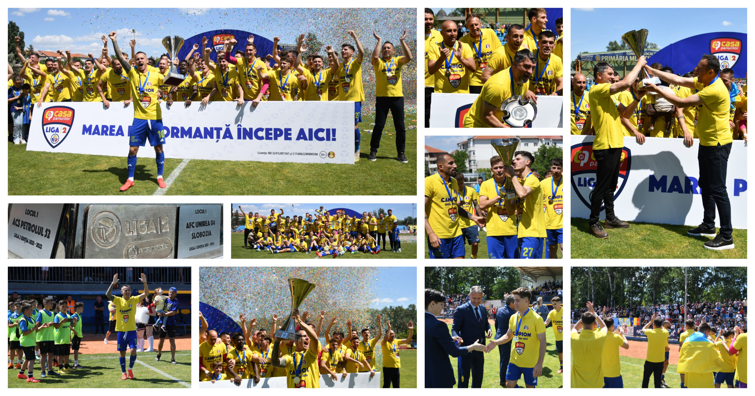 Unirea Slobozia a primit trofeul Ligii 2 Unirea Slobozia a primit trofeul Ligii 2