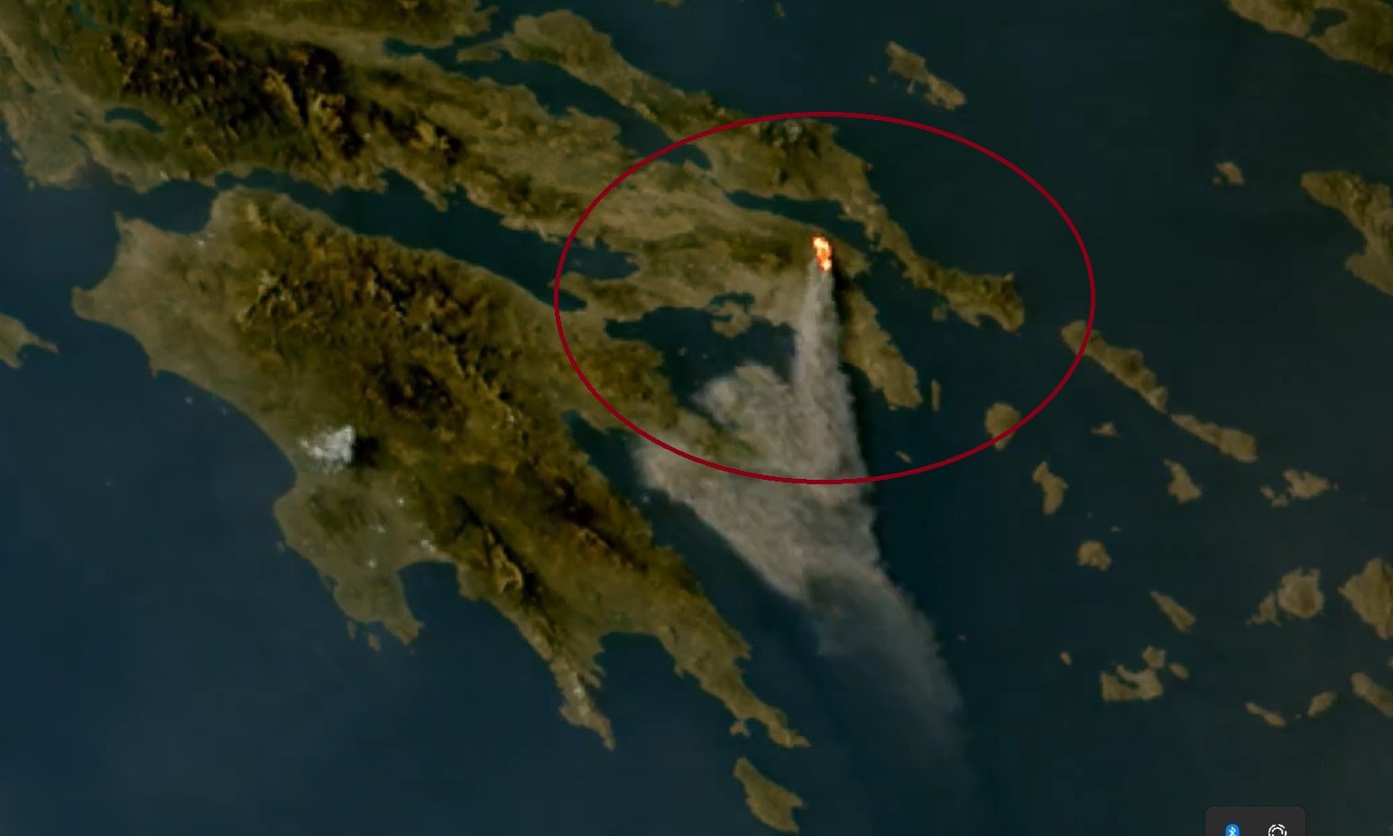 Prăpădul din Grecia se vede din spațiu. Incendiile uriașe, surprinse de sateliții Eumetsat VIDEO