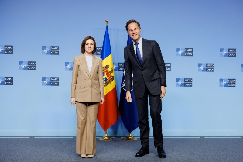 Maia Sandu și Mark Rutte, prima întrevedere. Oficialul NATO laudă reziliența Chișinăului ,,în fața ingerințelor rusești”