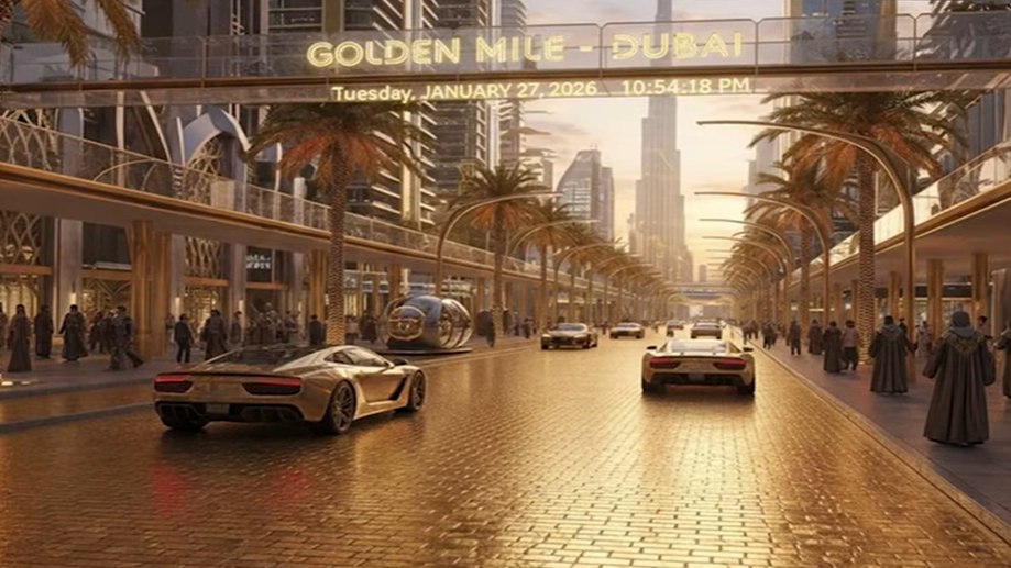 Atracție turistică spectaculoasă în Emirate. Dubaiul va avea o stradă din aur, parte a noului Gold District