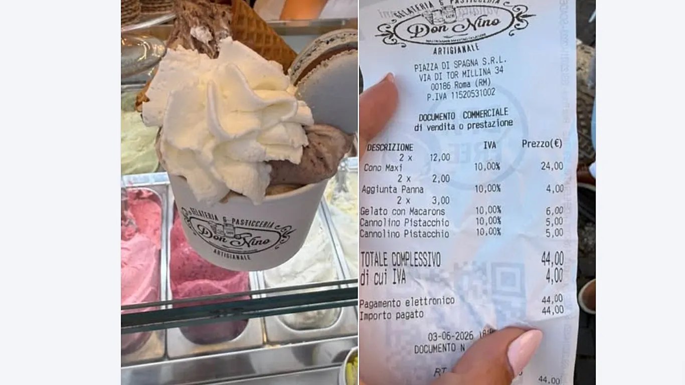 Un cuplu de turiști a plătit 44 de euro pentru două înghețate la Roma: „A fost o capcană, nu ne-am dat seama de costul real” Un cuplu de turiști a plătit 44 de euro pentru două înghețate la Roma: „A fost o capcană, nu ne-am dat seama de costul real”